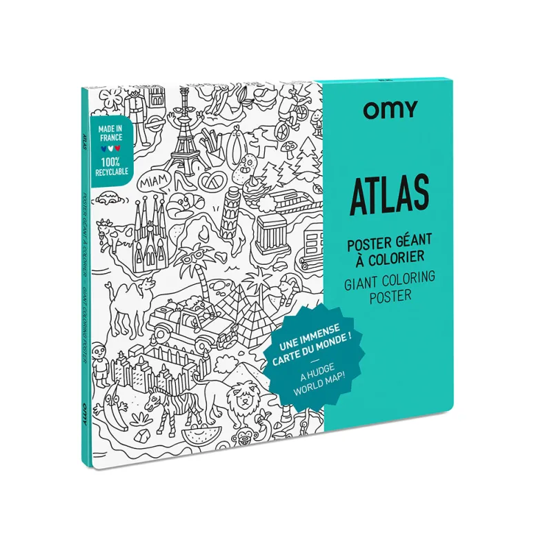 Omy Large Coloring Poster, 70 x 100 cm - Atlas