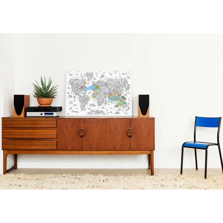 Omy Large Coloring Poster, 70 x 100 cm - Atlas