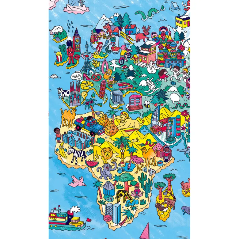 Omy Large Coloring Poster, 70 x 100 cm - Atlas