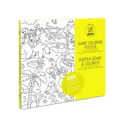 Omy Large Poster for Coloring, 70 x 100 cm - Dinos