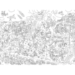 Omy Large Poster for Coloring, 70 x 100 cm - Dinos