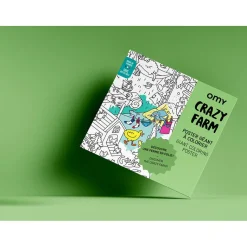 Omy Large Poster for Coloring, 70 x 100 cm – Crazy Farm