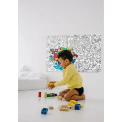 Omy Large Poster for Coloring, 70 x 100 cm – Crazy Farm