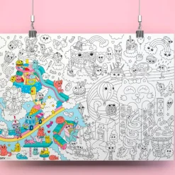 Omy Large Poster for Coloring, Kawaii