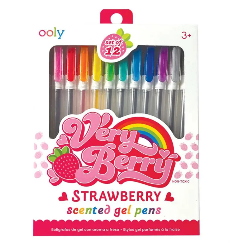 OOLY - Scented Gel Pens Set of 12 - Very Berry Strawberry