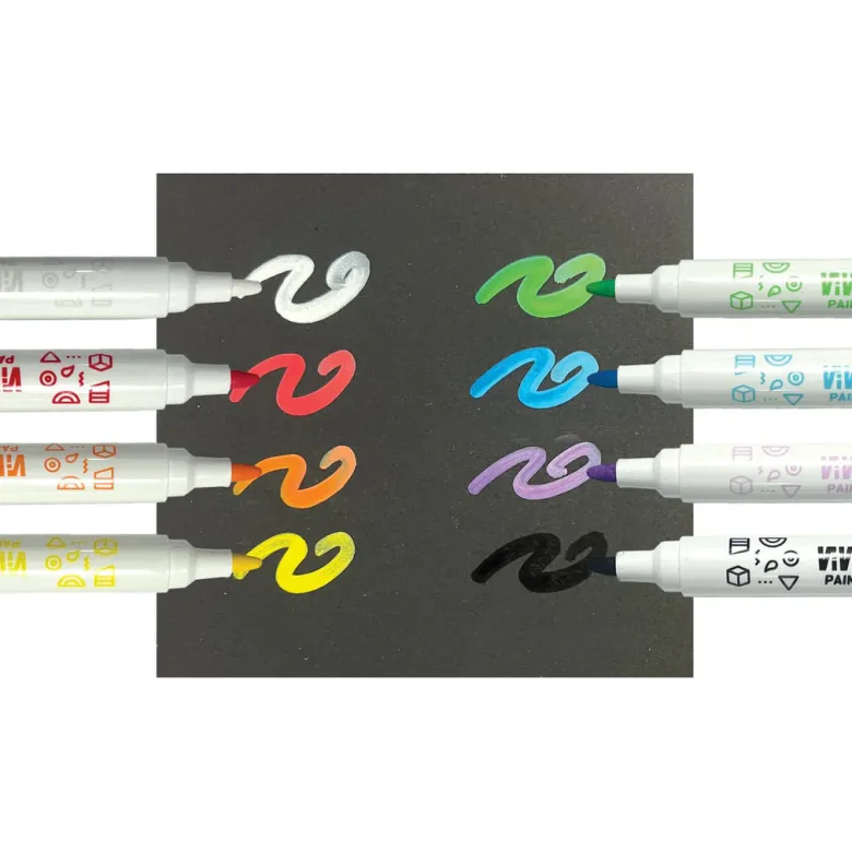 Ooly Acrylic Markers Set of 8 - Vivid Pop Classic