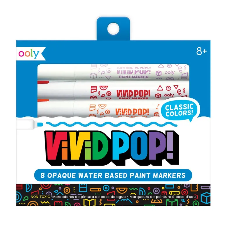Ooly Acrylic Markers Set of 8 - Vivid Pop Classic