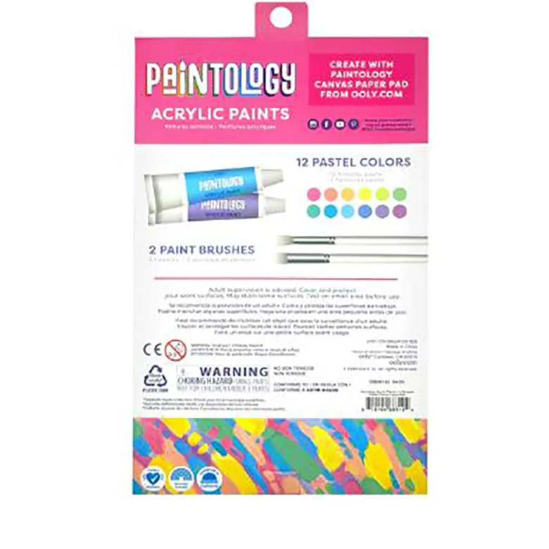 Ooly Acrylic Paint Set with 12 Pastel Colors