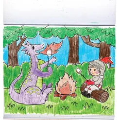 Ooly Coloring Book, Knights & Dragons