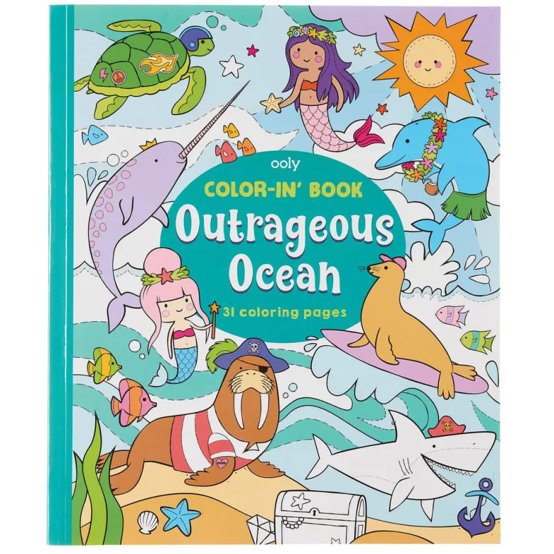 Ooly Coloring Book, Outrageous Ocean - Sea Creatures