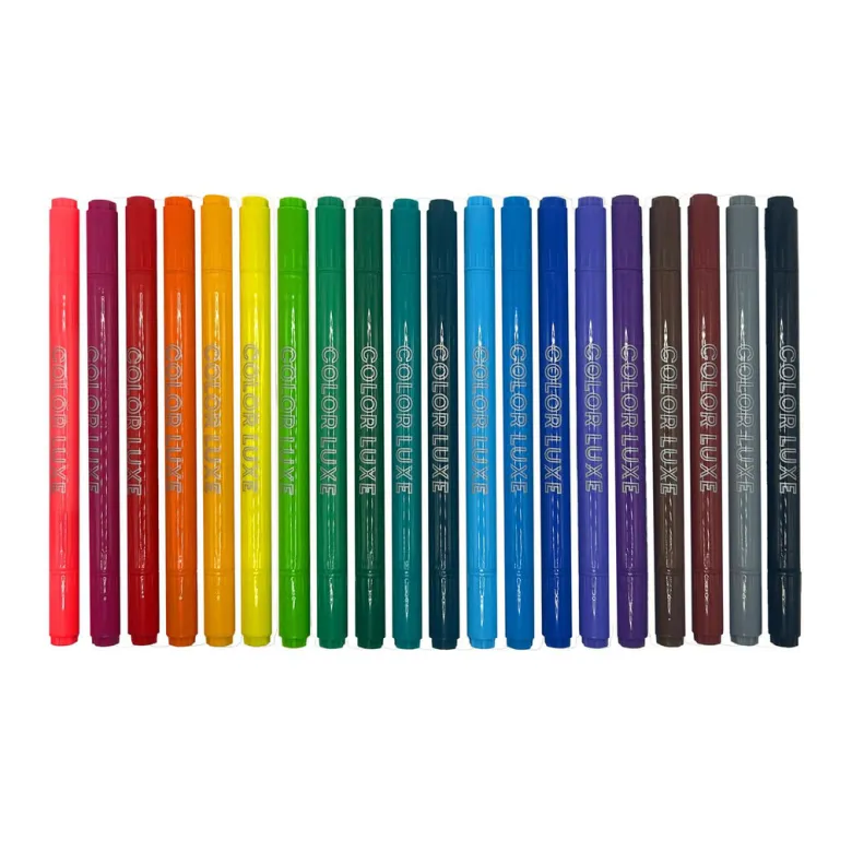 OOLY Coloring Pens Set, 20 Pieces, Double-Sided - Color Luxe