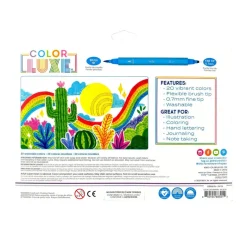 OOLY Coloring Pens Set, 20 Pieces, Double-Sided - Color Luxe
