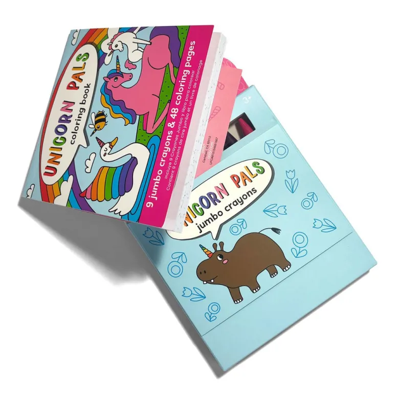 Ooly Crayons and Coloring Book - Unicorn Pals - Carry Along