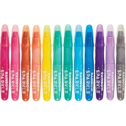 Ooly Gel Colour Crayons, Set of 12 – Rainbow Sparkle Watercolor Metallic