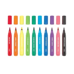Ooly Jumbo Brush Markers 10-Pack, Washable - Big Bright Brush