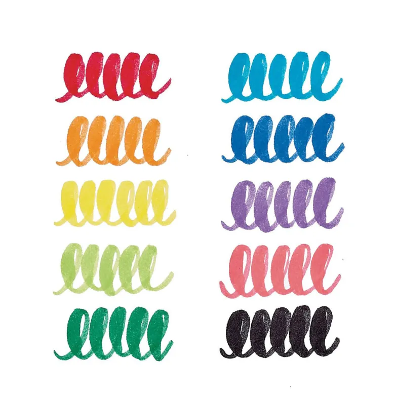 Ooly Jumbo Brush Markers 10-Pack, Washable - Big Bright Brush