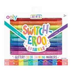 Ooly Magic Markers Set of 12, Switch-eroo Glitter