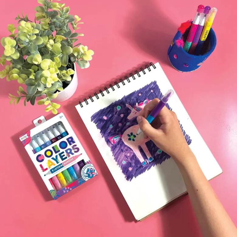Ooly Marker Set, 8 Pieces, Double-Sided - Layered Creativity