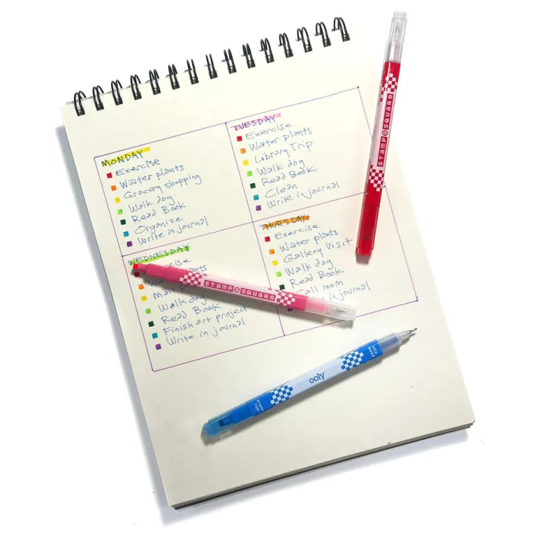 Ooly Marker Set of 12, Double-Sided - Stamp a Square