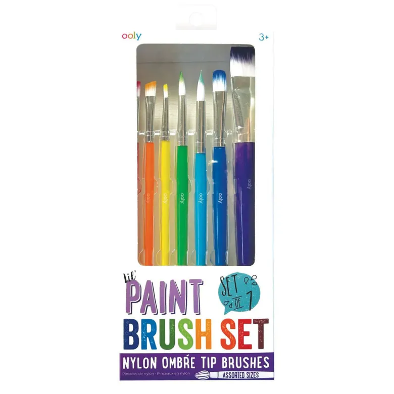 Ooly Paintbrush Set, 7 pcs - Lil Paint Nylon