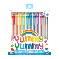 Ooly Scented Gel Pens, Set of 12, Yummy Yummy Glitter