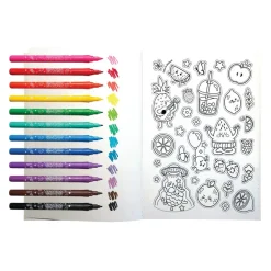 Ooly Scented Markers with Coloring Book, Yummy Yummy