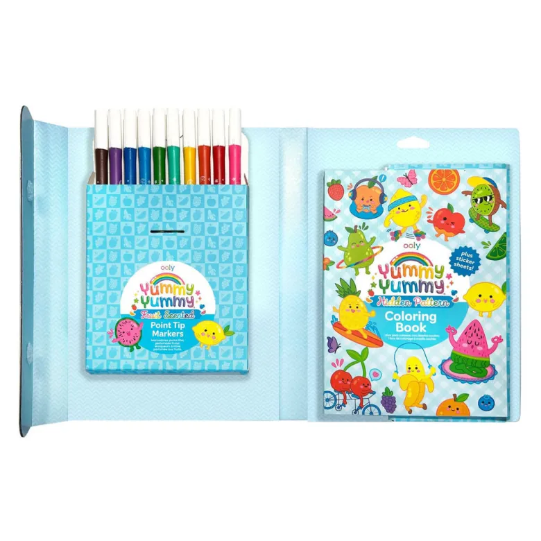 Ooly Scented Markers with Coloring Book, Yummy Yummy