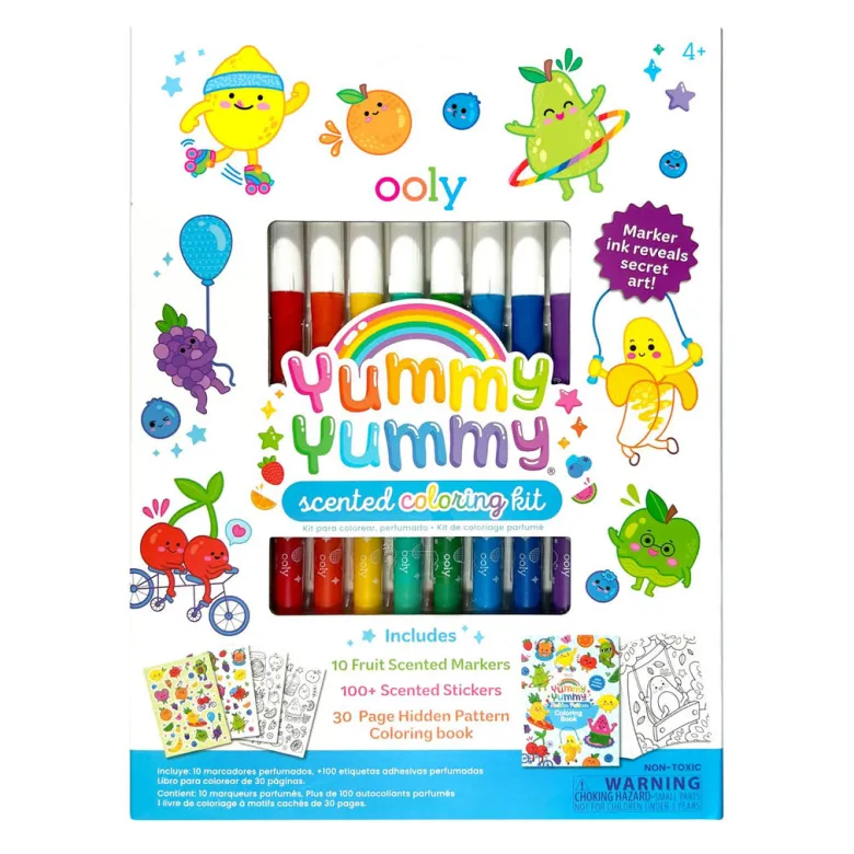 Ooly Scented Markers with Coloring Book, Yummy Yummy