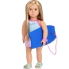 Our Generation dukke Ivana med surfboard - 46 cm