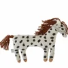 OYOY Stuffed Animal, Little Pelle Pony - Off-White / Black