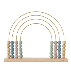 OYOY Wooden Toy, Abacus Rainbow Bead Frame - Nature