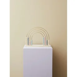OYOY Wooden Toy, Abacus Rainbow Bead Frame - Nature