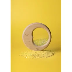 Petit Boum Sensory Toy, Wooden Moon with Liquid and Glitter – Sensory Moon