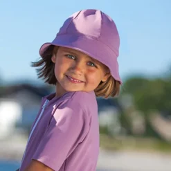 Petit Crabe UV Sun Hat, Frey, Heather - Ages 0-8