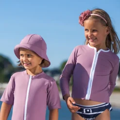 Petit Crabe UV Sun Hat, Frey, Heather - Ages 0-8