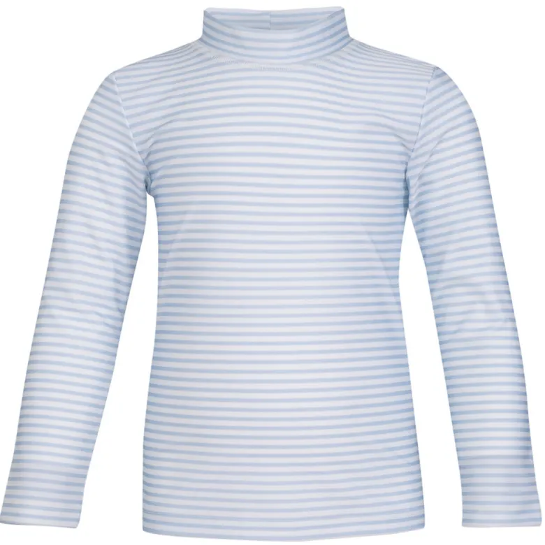 Petit Crabe UV Swim Shirt, Sydney, Baby Blue/White - Ages 0-10