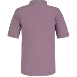 Petit Crabe UV Swim Shirt with Zipper and Short Sleeves, Max, Heather - Ages 1-10