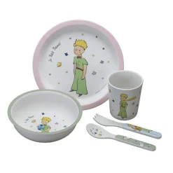 Petit Jour Paris Children’s Tableware Gift Set, 5 Pieces – Den lille prins, Pink