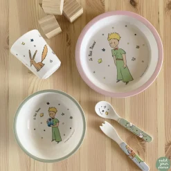 Petit Jour Paris Children’s Tableware Gift Set, 5 Pieces – Den lille prins, Pink