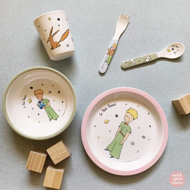 Petit Jour Paris Children’s Tableware Gift Set, 5 Pieces – Den lille prins, Pink