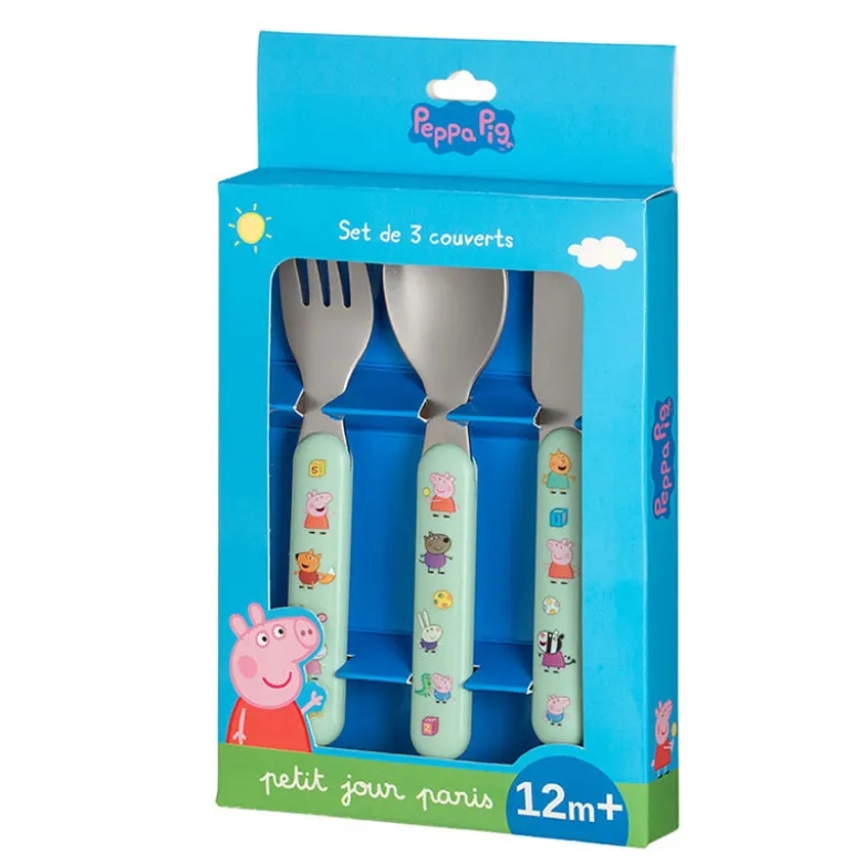 Petit Jour Paris Cutlery Set, 3 pcs - Peppa Pig