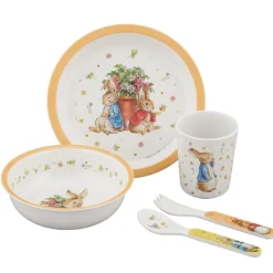 Petit Jour Paris, Peter Kanin Children's Dinnerware Set, 5 Pieces – Apricot