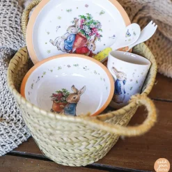 Petit Jour Paris, Peter Kanin Children's Dinnerware Set, 5 Pieces – Apricot