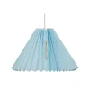 Pink Rose Ceiling Lamp with Hand-Folded Paper Shade – 32 cm – Light Blue