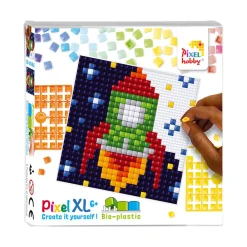 Pixel Mosaic, XL Perler Mosaic, Basic Set - Moon Rocket