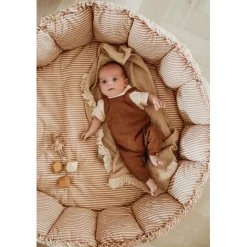 Play&Go Bloom, 3-in-1 Baby Blanket, Organic - Stripes Brown