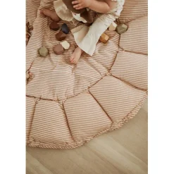 Play&Go Bloom, 3-in-1 Baby Blanket, Organic - Stripes Brown