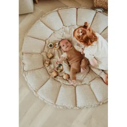 Play&Go Bloom, Three-in-One Baby Blanket, Organic - Stripes Blue