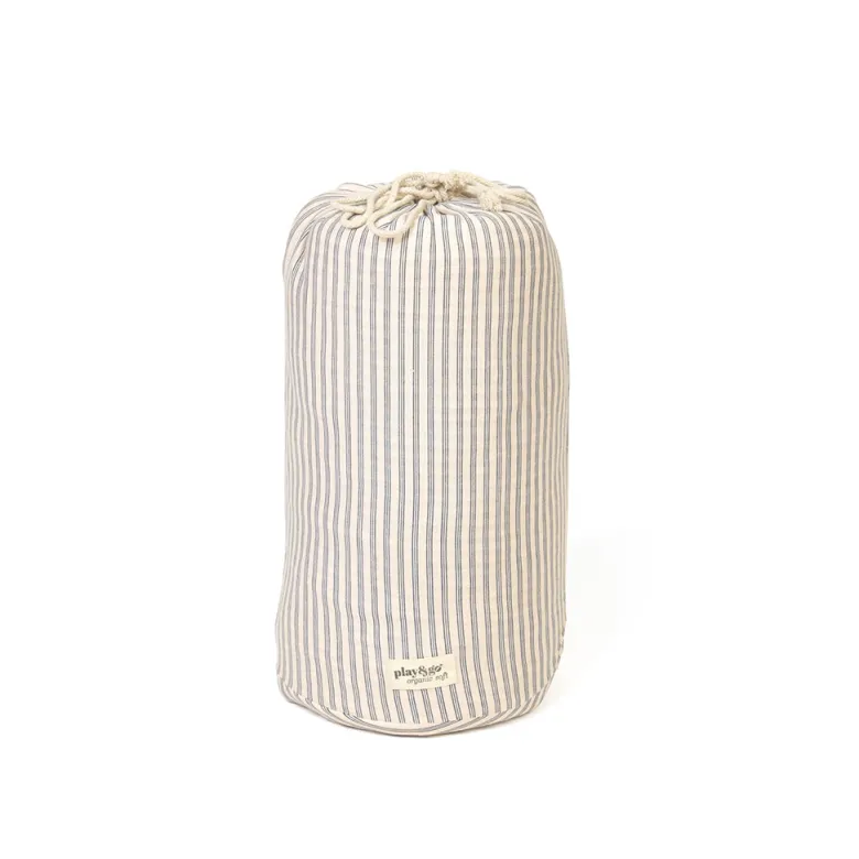Play&Go 2-in-1 Baby Blanket, Organic - Stripes Blue