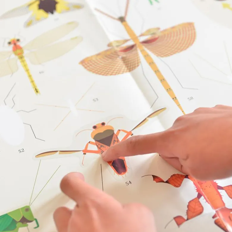 Poppik Paper Sticker Mosaic, Poster and 44 Stickers - Insects